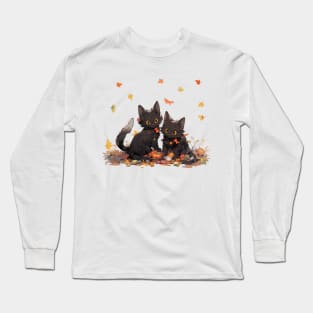 Adorable Black Cats Halloween Candy Long Sleeve T-Shirt